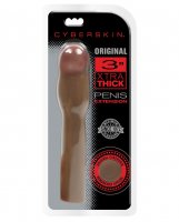 CyberSkin Original 3' Xtra Thick Penis Extension - Dark