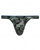 2XIST Sliq Micro 1 Y-Back Thong Green Camo XL