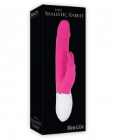 Adam & Eve Realistic Rabbit Dual Stimulator - Pink