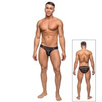 Male Power Camo Sport Net Sport Bikini Black Med