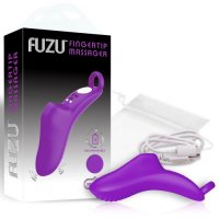 FUZU VIBRATING RECHARGEABLE FINGERTIP MASSAGER PURPLE