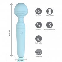 ARIA BENDABLE VIBRATING WAND TEAL RECHARGEABLE