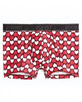 2XIST Graphic Micro 1 No Show Trunk Heart Red/White XL