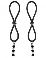 Bijoux de Nip Nipple Halos Black Gem Slider - Black/Clear