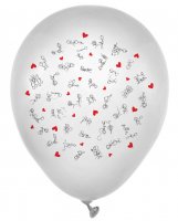 Dirty Position Stick Figures Balloons - White Pack of 8