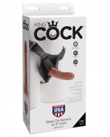 King Cock Strap-On Harness w/6' Cock - Tan