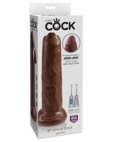 King Cock 9' Uncut Dildo - Brown