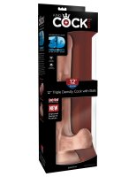 TRIPLE DENSITY 12 COCK W/BALLS FLESH '