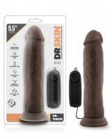 Blush Dr. Skin Dr. Throb 9.5' Cock w/Suction Cup - Chocolate