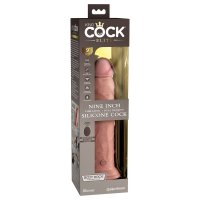 King Cock Elite 9” Vibrating Silicone Cock Light