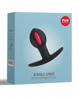 Fun Factory B Ball Uno Wearable Weighted Ball Butt Plug - Black/Raspberry