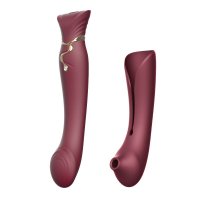 ZALO QUEEN SET WINE RED (NET)