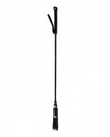 Rouge Long Riding Crop Slim Tip - Black