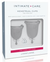 JIMMY JANE INTIMATE CARE MENSTRUAL CUPS 2 PC CLEAR