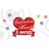 VALENTINES X RATED HEART CANDY W/ ASSORTED SAYINGS 24PC DSP