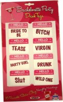 BACHELORETTE PARTY DRINK TAGS (out Dec)