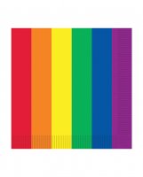 Pride Luncheon Napkins - Rainbow Pack of 16