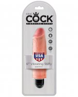 King Cock 6' Vibrating Stiffy - Flesh