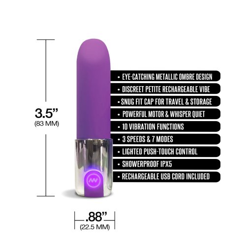 NIXIE LIPSTICK VIBRATOR PURPLE OMBRE