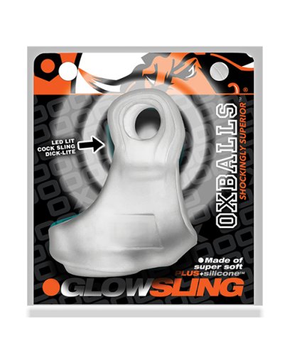 Oxballs Glowsling Cock Sling - LED Clear Ice