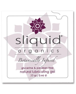 Sliquid Organics Natural Lubricating Gel - .17 oz Pillow