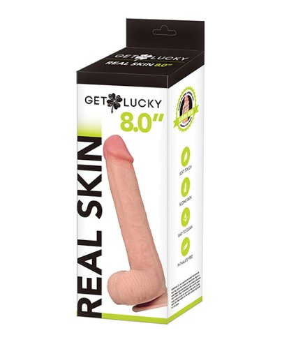 Get Lucky 8.0\" Real Skin Series - Flesh