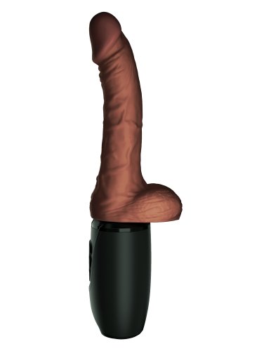 KING COCK PLUS 7.5IN THRUSTING COCK W/ BALLS BROWN