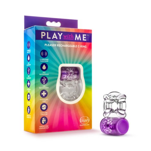 PLAY WITH ME PLEASER C-RING PURPLE RECHARGEABLE