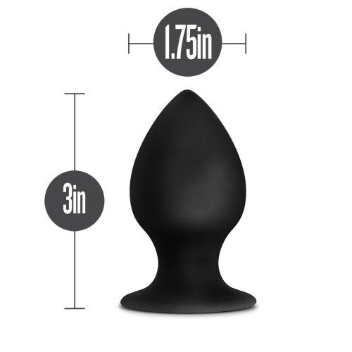 ANAL ADVENTURES PLATINUM SILICONE ANAL STOUT PLUG MEDIUM BLACK