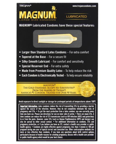 Trojan Magnum Condoms - Box of 12