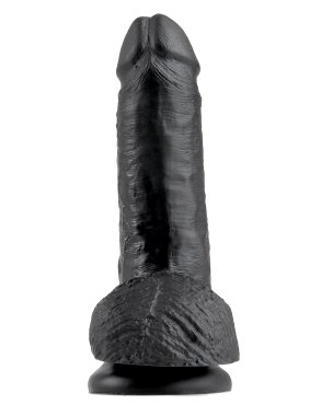 KING COCK 7 IN COCK W/BALLS BLACK
