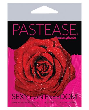 Pastease Premium Glitter Velvet Blooming Rose - Red O/S