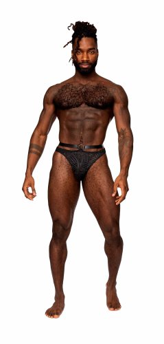 RUDE AWAKENING STRAP THONG BLACK S/M