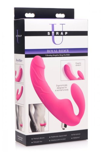 STRAP U ROYAL RIDER VIBRATING STRAPLESS STRAP ON DILDO