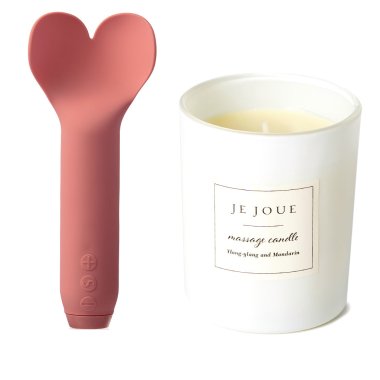 Amour Bullet Pale Rosette + Luxury Massage Candle - Ylang Ylang & Mandarin