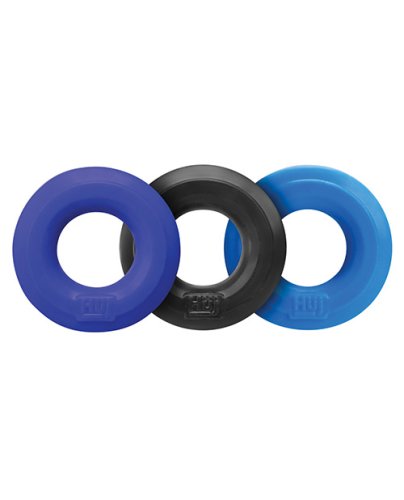 HUNKYJUNK HUJ C-RING 3PK BLUE/ MULTI (NET)