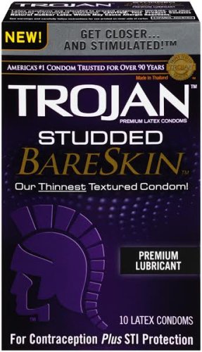 TROJAN STUDDED BARESKIN 10 PACK