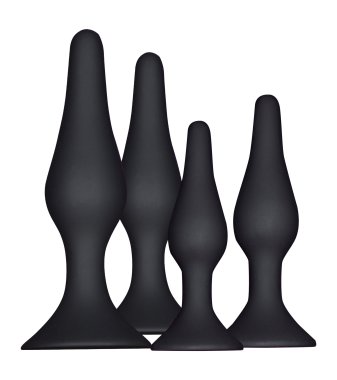 EDONISTA ALESSANDRA 4PC ANAL PLUG SET BLACK