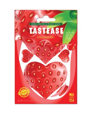 Pastease Tastease Edible Pasties & Pecker Wraps - Strawberry O/S