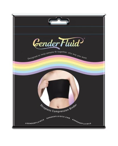 GENDER FLUID CHEST COMPRESSION BINDER BLAXK MEDIUM