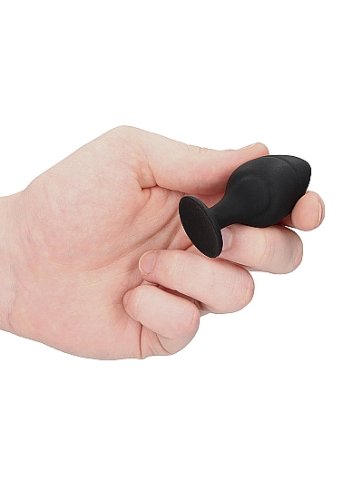 SWIRLED BUTT PLUG SET BLACK