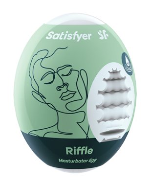 SATISFYER RIFFLE MASTURBATOR EGG LIGHT GREEN (NET)