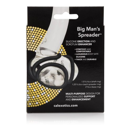 BIG MAN\'S SPREADER RING BLACK