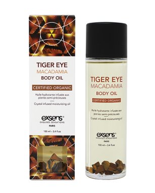 EXSENS of Paris Organic Body Oil w/Stones - Tiger Eye Macadamia 100 ml