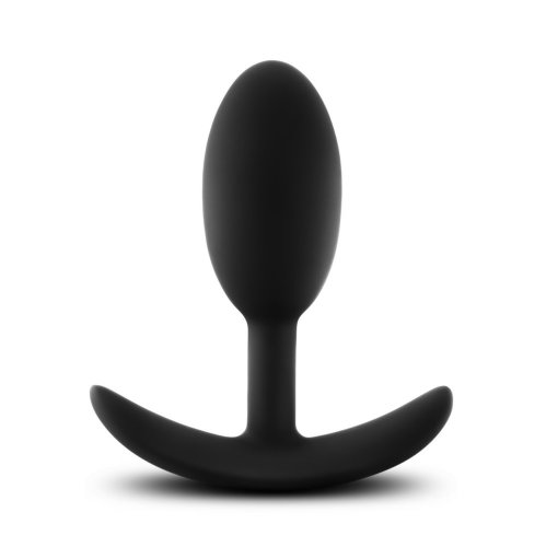 ANAL ADVENTURES PLATINUM SILICONE VIBRA SLIM PLUG MEDIUM BLACK