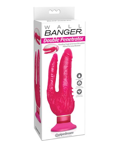 WATERPROOF DOUBLE PENETRATOR WALL BANGER PINK