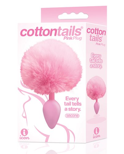 THE 9\'S COTTONTAILS SILICONE BUNNY TAIL BUTT PLUG PINK