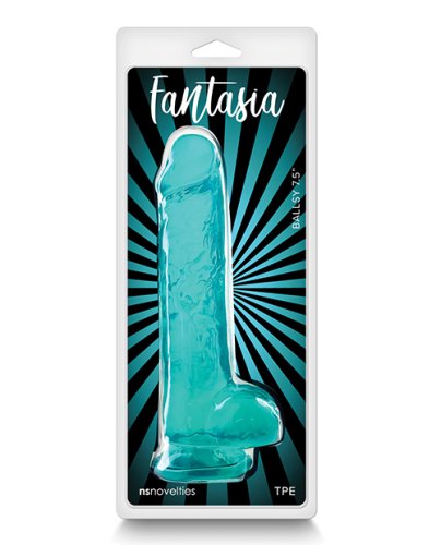 Fantasia Ballsy 7.5\" Dildo - Teal