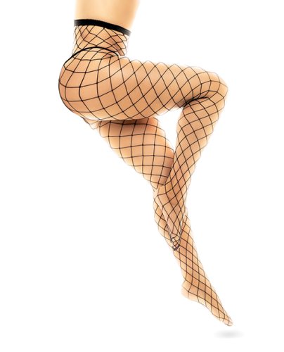 Fenced Net Pantyhose Black O/S