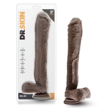 Dr Skin Mr Ed 13" Dildo - Chocolate